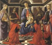 Sandro Botticelli Madonna enthroned with Child and Saints (mk36) Spain oil painting reproduction